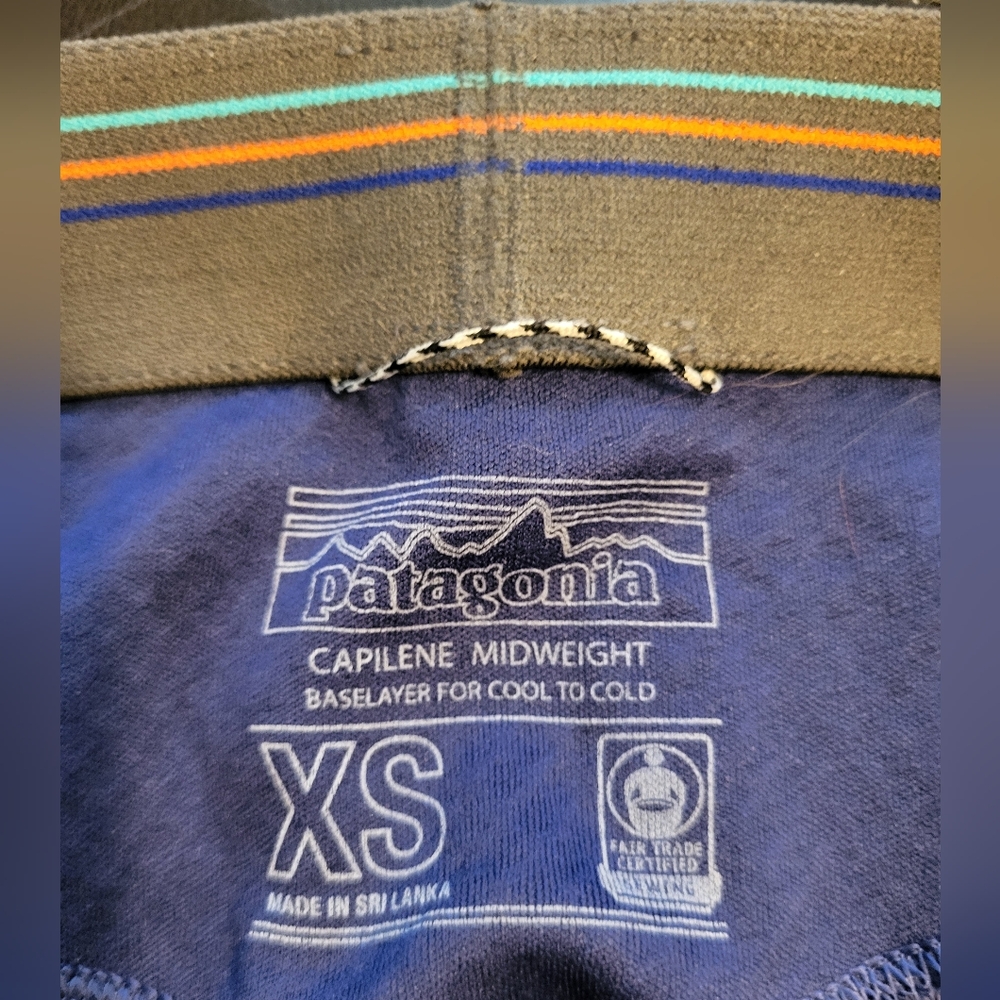 Patagonia Women's Capilene Midweight Baselayer Pants in Sound Blue- Size XS - Picture 4 of 5